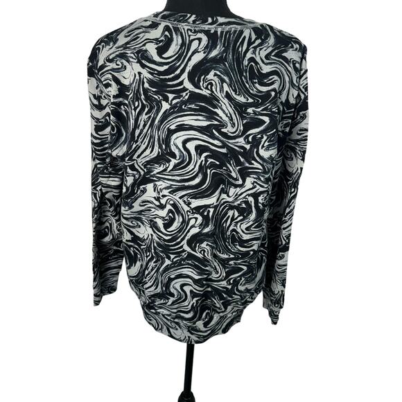 zuda Z-Knit Crewneck Pullover Cool Gray Swirl Size S NWOT - Picture 3 of 8